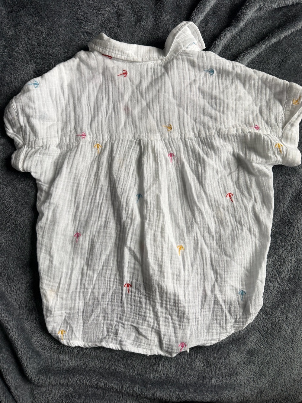 BeachLunchLounge White Cotton Palm Tree Tie Front Beach Top XS NWOT Summer Boho - Picture 7 of 10